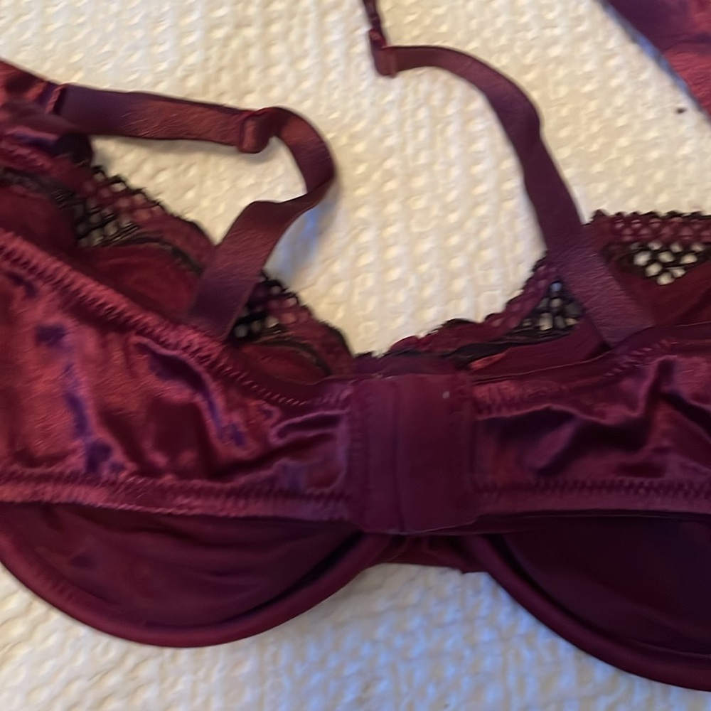 NWOT Vintage Victorias Secret Second Skin Satin Bra and Panty set - 36C and L.​ - Picture 8 of 10